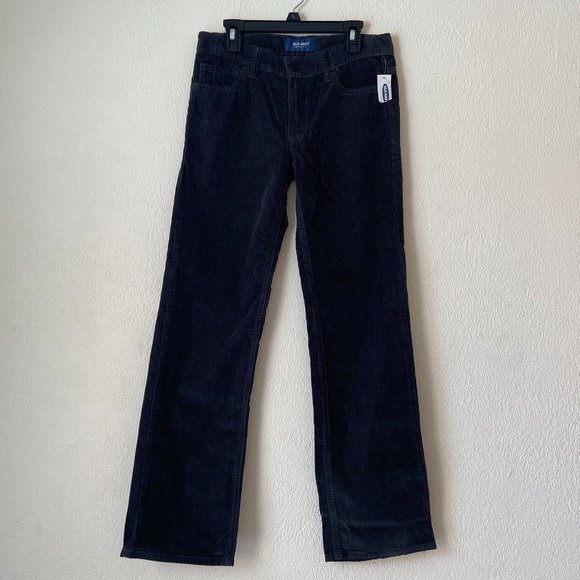 3/$30 Unisex Grey Old Navy Straight Corduroy Pants 100% Cotton NWT Size 12 - Picture 1 of 3